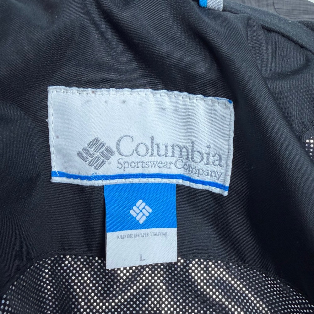 Columbia Omni-Tech Hooded Waterproof Jacket Black Grey Mens Large Utility Tech - Picture 5 of 16